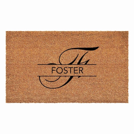 Calloway Mills Personalized Door Mat, Black, Natural, 17 in W x 29 in L 111191729